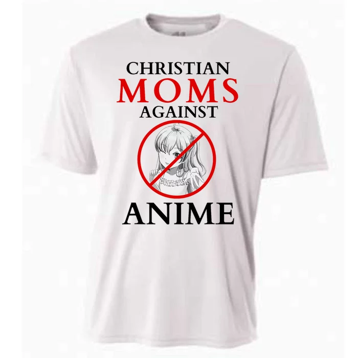 Christian Moms Against Anime Funny Cooling Performance Crew T-Shirt