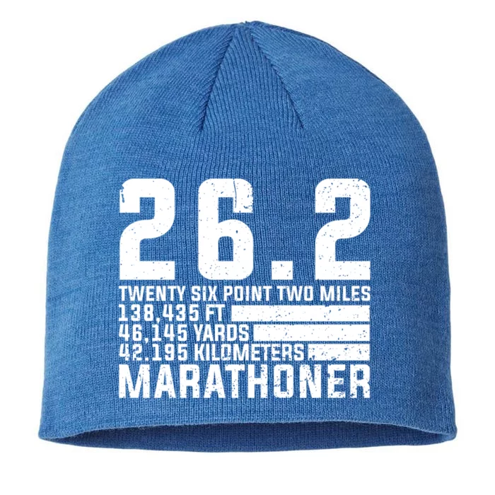 Cool Marathon Art Marathoner Running 26 2 Finisher Gift 8 1/2in Sustainable Knit Beanie