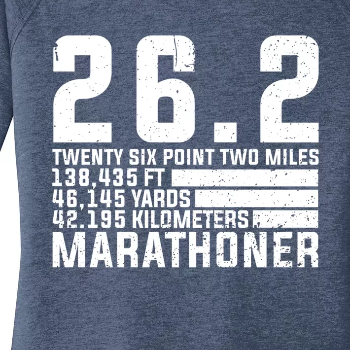 Cool Marathon Art Marathoner Running 26 2 Finisher Gift Women's Perfect Tri Tunic Long Sleeve Shirt