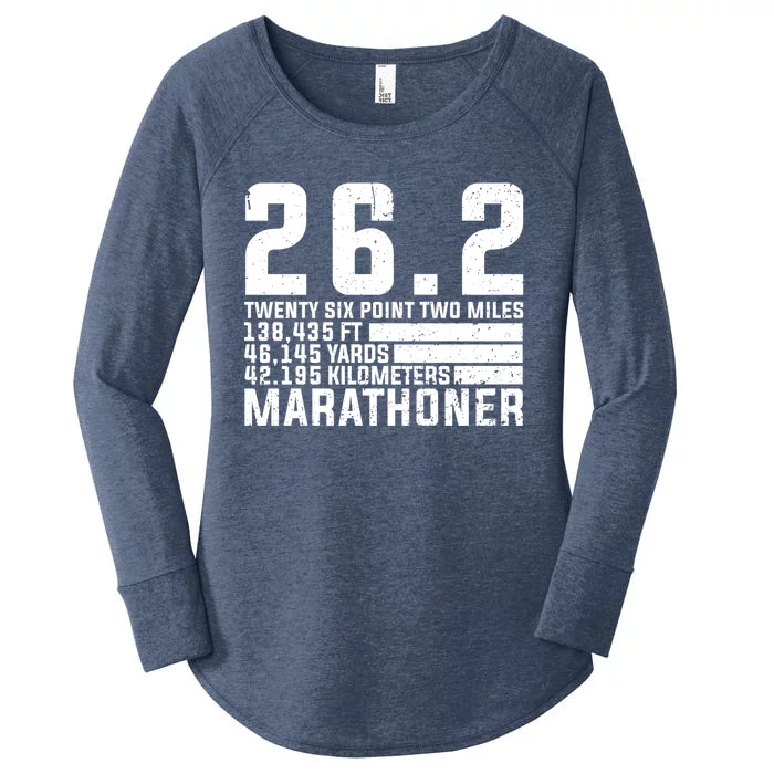 Cool Marathon Art Marathoner Running 26 2 Finisher Gift Women's Perfect Tri Tunic Long Sleeve Shirt