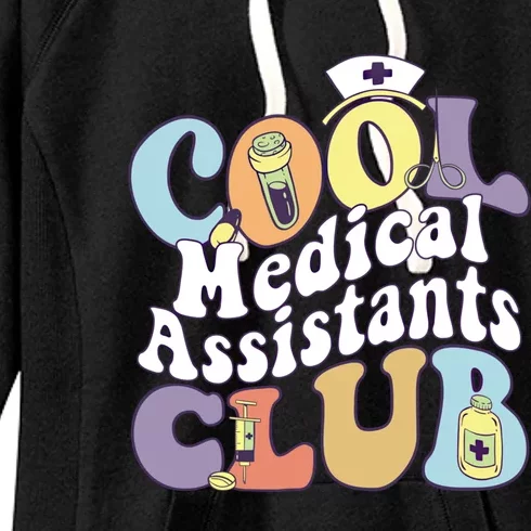 Cool Medical Assistants Club Registered Nurse Squad Groovy Meaningful Gift Women's Fleece Hoodie