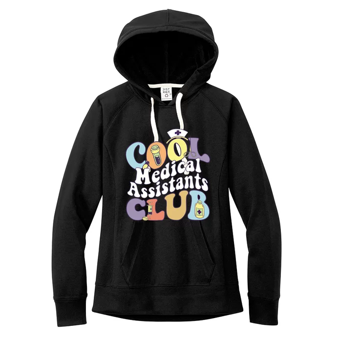 Cool Medical Assistants Club Registered Nurse Squad Groovy Meaningful Gift Women's Fleece Hoodie