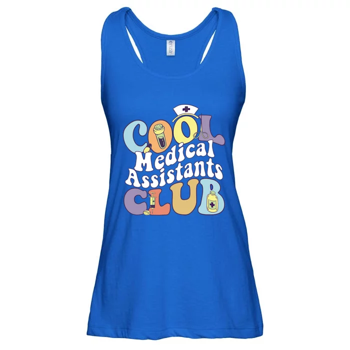 Cool Medical Assistants Club Registered Nurse Squad Groovy Meaningful Gift Ladies Essential Flowy Tank