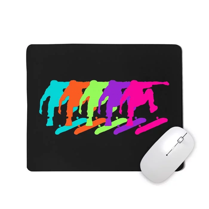 Colorful Motion A Symphony In Silhouette Mousepad