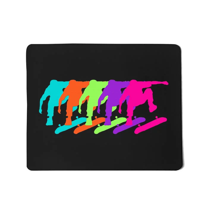 Colorful Motion A Symphony In Silhouette Mousepad