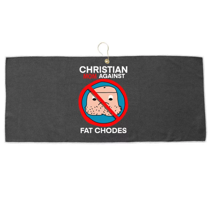 Christian Mom Against Fat Chodes Funny Jesus Large Microfiber Waffle Golf Towel