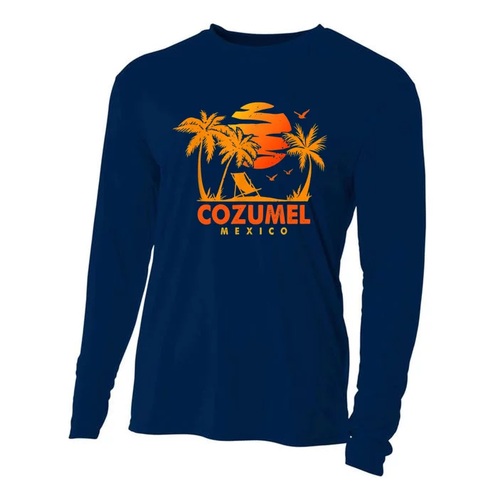 COZUMEL Mexico Beach Vacation Spring Break Honeymoon Vintage Cooling Performance Long Sleeve Crew