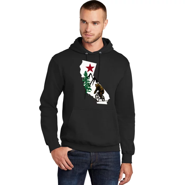 California Mountain Biking Bear Hoodie