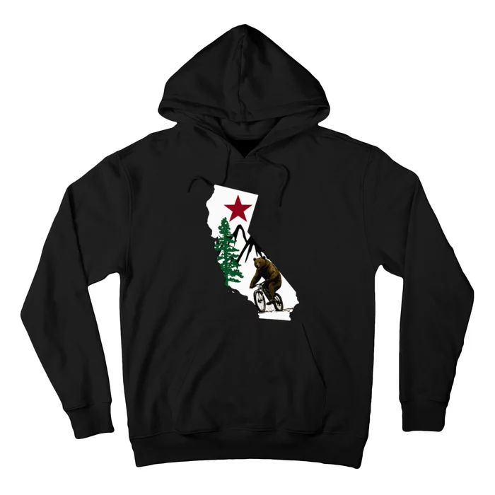 California Mountain Biking Bear Hoodie