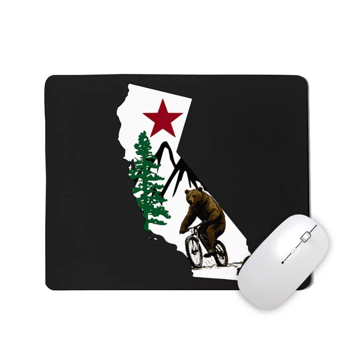 California Mountain Biking Bear Mousepad