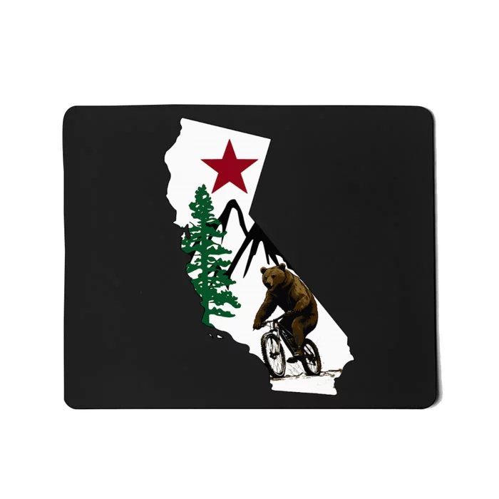 California Mountain Biking Bear Mousepad