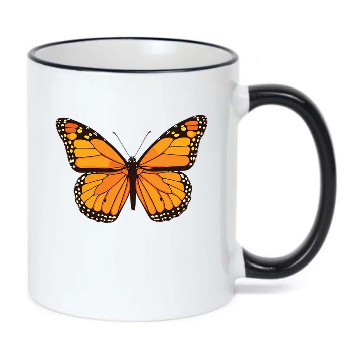 Cute Monarch Butterfly Black Color Changing Mug