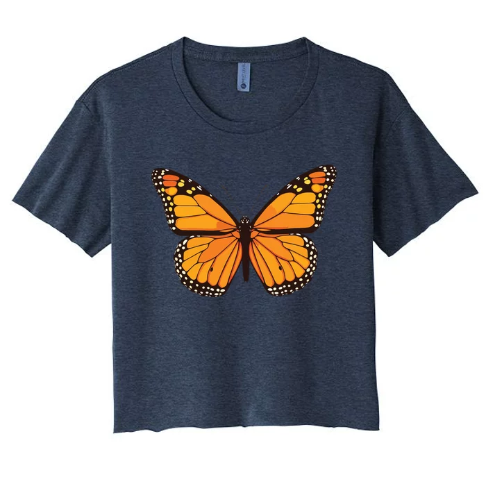 Cute Monarch Butterfly Women's Crop Top Tee