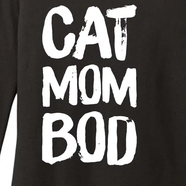 Cat Mom Bod Funny Gym Workout Saying Running Womens Gift Tank Top Womens CVC Long Sleeve Shirt