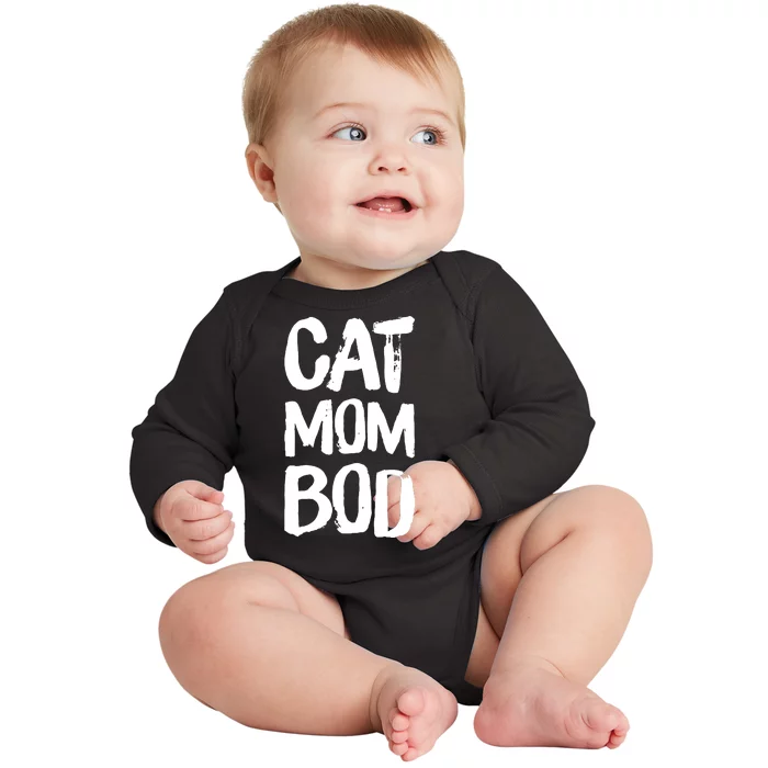 Cat Mom Bod Funny Gym Workout Saying Running Womens Gift Tank Top Baby Long Sleeve Bodysuit