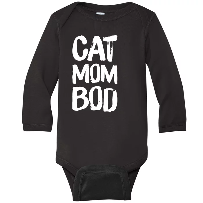 Cat Mom Bod Funny Gym Workout Saying Running Womens Gift Tank Top Baby Long Sleeve Bodysuit