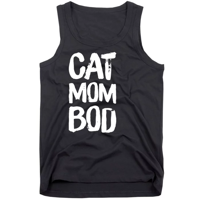 Cat Mom Bod Funny Gym Workout Saying Running Womens Gift Tank Top Tank Top