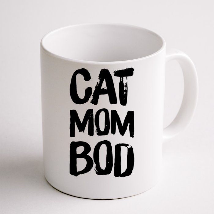 Cat Mom Bod Funny Gym Workout Saying Running Womens Gift Tank Top Front & Back Coffee Mug