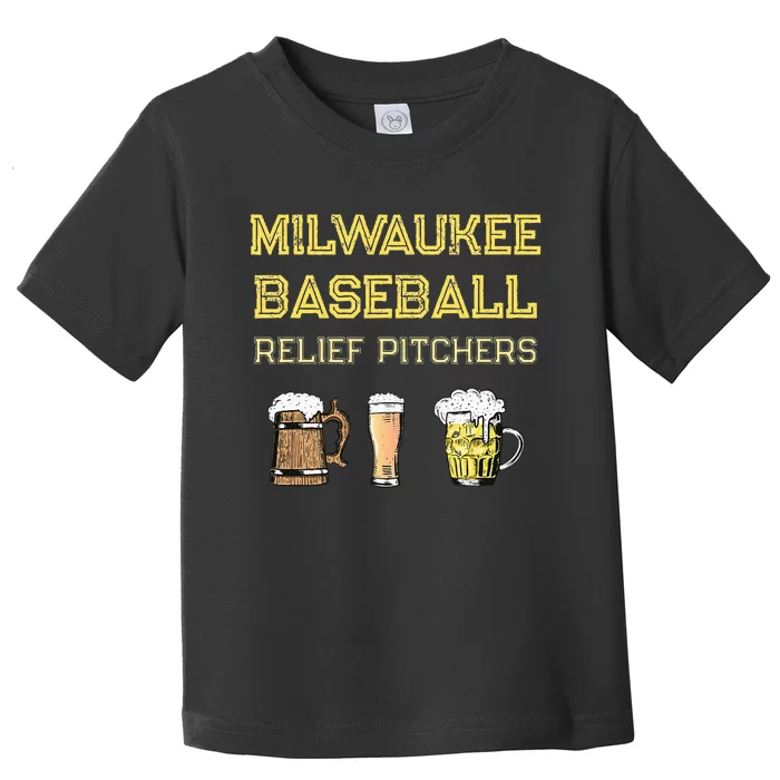 Classic Milwaukee Baseball & Beer Fan Retro Wisconsin Toddler T-Shirt