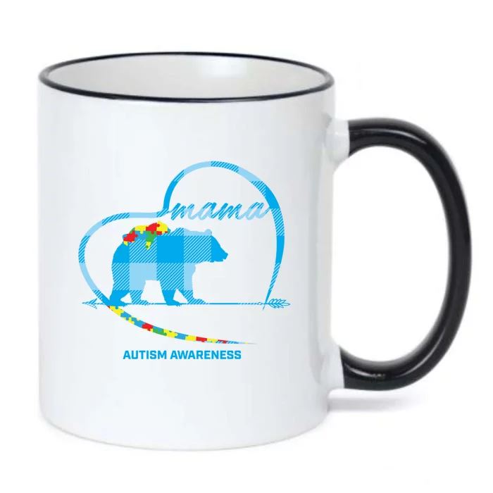 Cute Mama Bear Autism Cool Gift Mom Funny Gift Autism Awareness Cute Gift Black Color Changing Mug