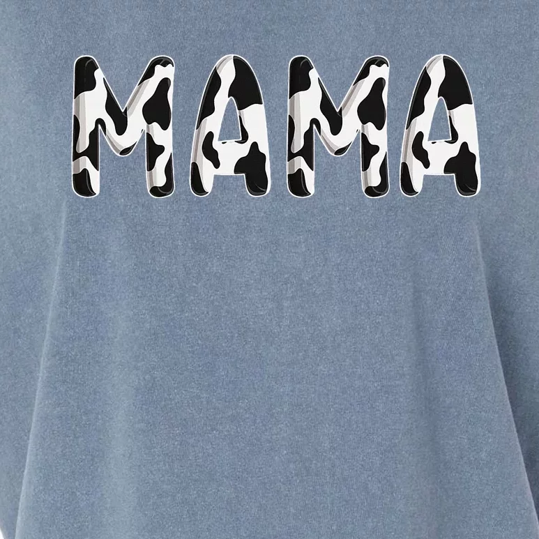 Cow Mama Birthday Family Matching Mothers Day Farm Garment-Dyed Women's Muscle Tee