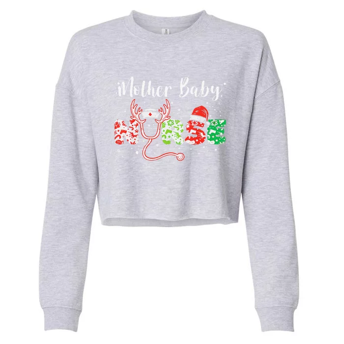 Christmas Mother Baby Nurses Wrap The Best Gifts Gift Cropped Pullover Crew