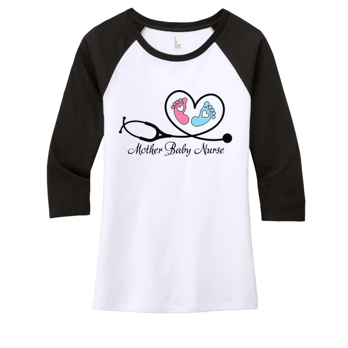 Cute Mother Baby Nurse Postpartum Nurse Mom Baby Nursing Women's Tri-Blend 3/4-Sleeve Raglan Shirt