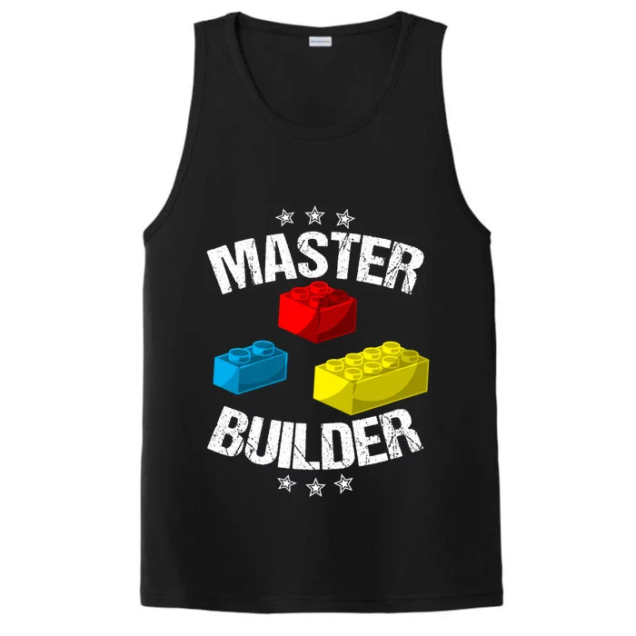 Cool Master Builder Funny Building Blocks Gift Men Women Gift Performance Tank