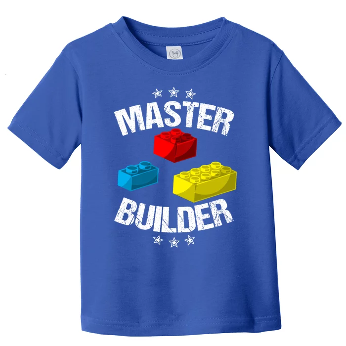 Cool Master Builder Funny Building Blocks Gift Men Women Gift Toddler T-Shirt