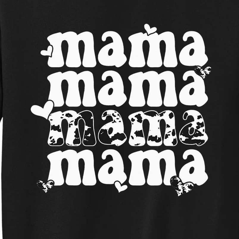 Cow Mama Birthday Family Matching Mothers Day Tall Sweatshirt