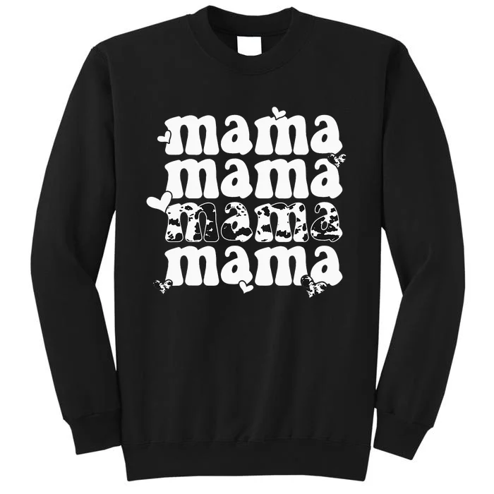 Cow Mama Birthday Family Matching Mothers Day Tall Sweatshirt