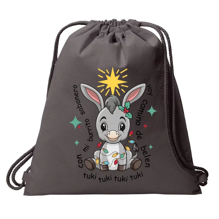 Con Mi Burrito Sabanero Mexican Tuki Tuki Donkey Latino Xmas Cute Gift Drawstring Bag