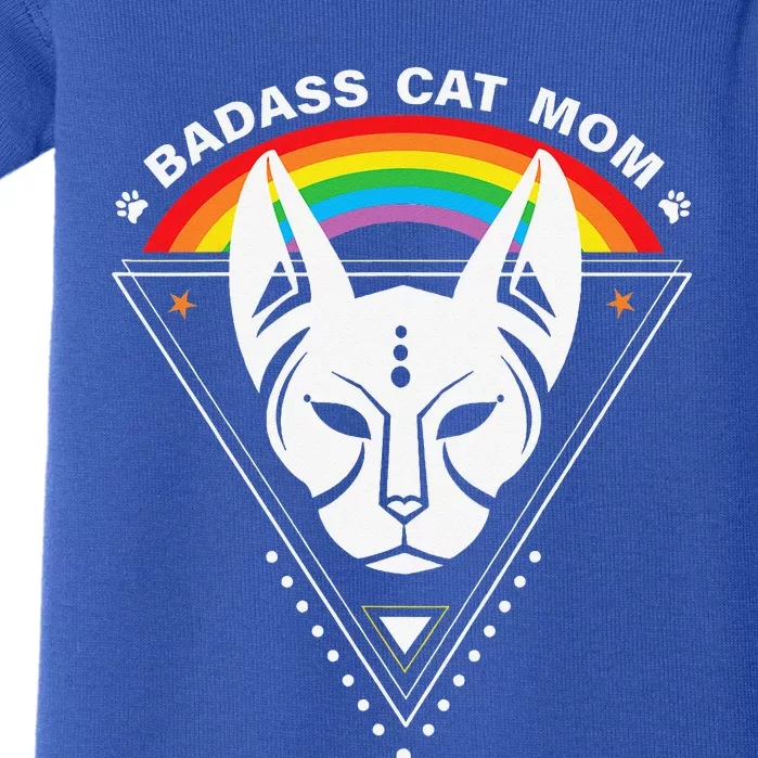 Cat Mom Badass Cat Lady LGBTQ Pride Lesbian Equality Baby Bodysuit