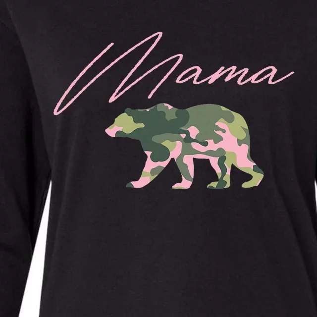 Camo Mama Bear Mama Bear Camo Bear Family Womens Cotton Relaxed Long Sleeve T-Shirt