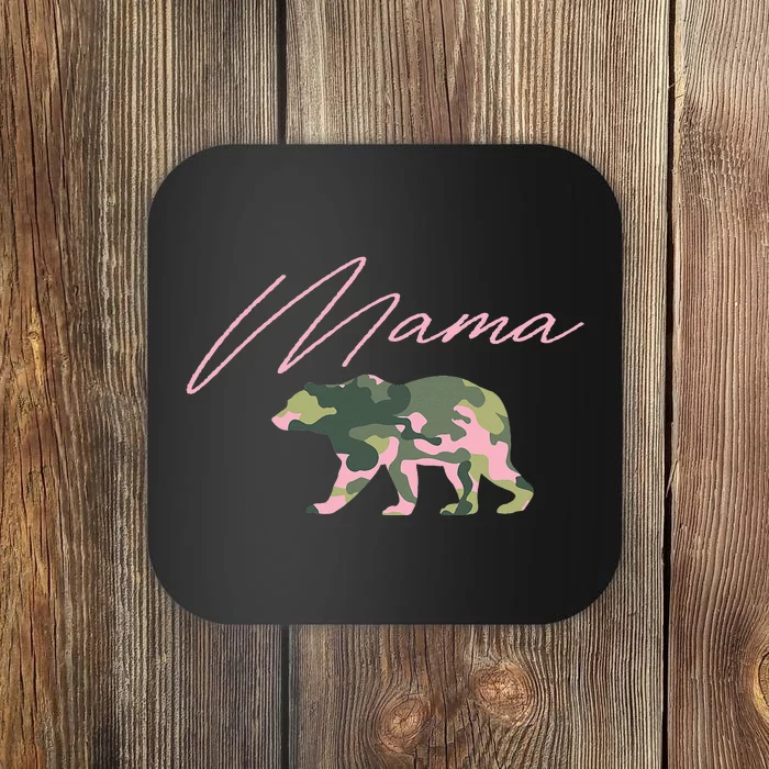 Camo Mama Bear Mama Bear Camo Bear Family Coaster