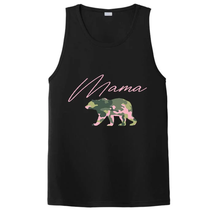 Camo Mama Bear Mama Bear Camo Bear Family Performance Tank