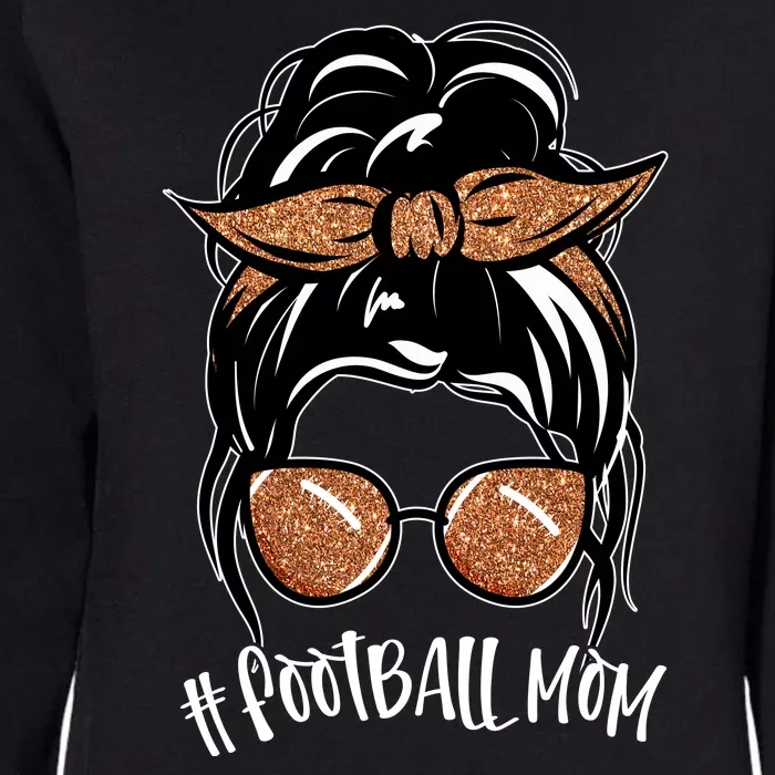 Cute Messy Bun Football Mom Womens California Wash Sweatshirt