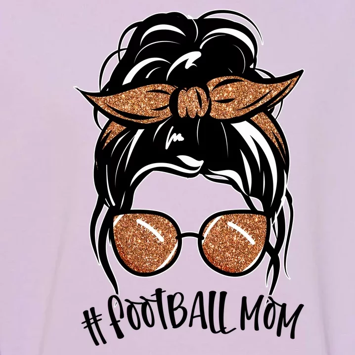 Cute Messy Bun Football Mom Garment-Dyed Sweatshirt