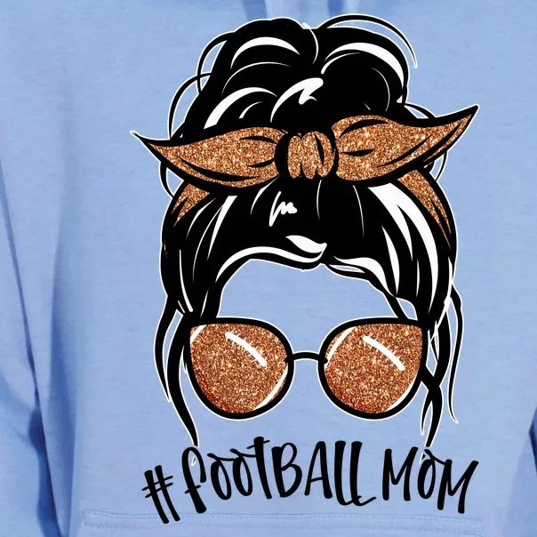 Cute Messy Bun Football Mom Unisex Surf Hoodie