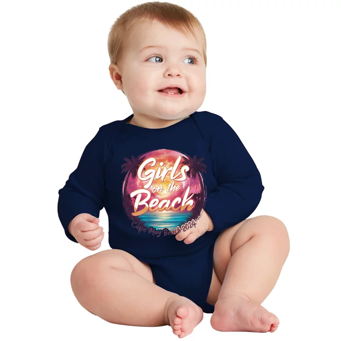 Cape May Beach Trip 2024 Gift Baby Long Sleeve Bodysuit