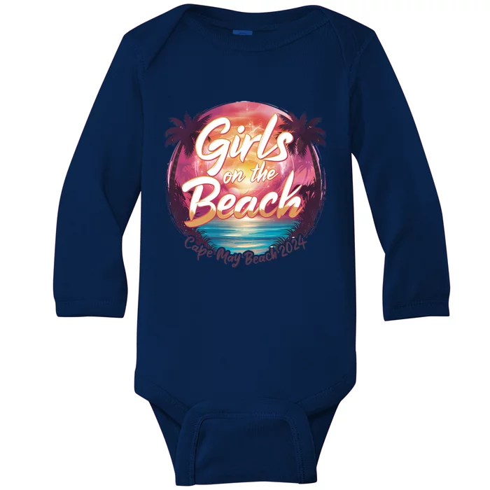 Cape May Beach Trip 2024 Gift Baby Long Sleeve Bodysuit