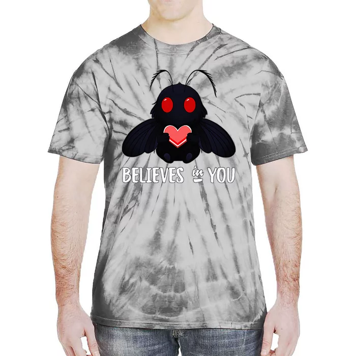 Cute Mothman Believes In You Tie-Dye T-Shirt