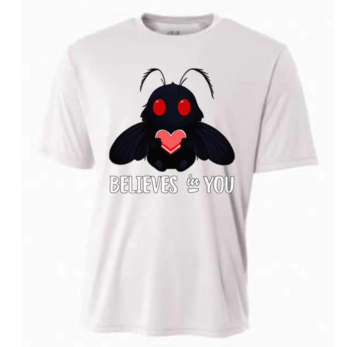 Cute Mothman Believes In You Cooling Performance Crew T-Shirt