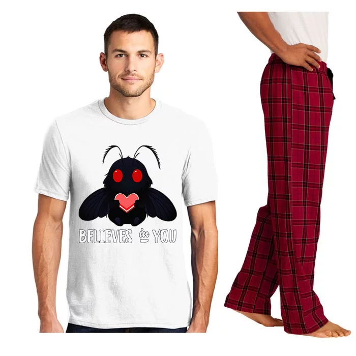 Cute Mothman Believes In You Pajama Set