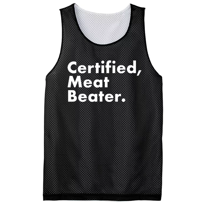 Certified Meat Beater Funny And Cool Mesh Reversible Basketball Jersey Tank