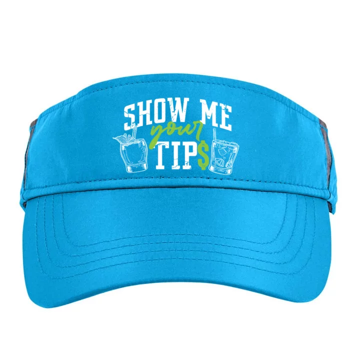 Cocktail Mixologist Bartender Show Me Your Tips Gift Adult Drive Performance Visor