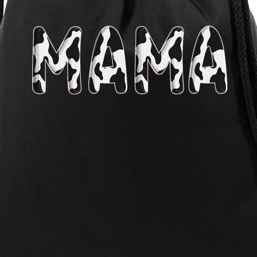 Cow Mama Birthday Family Matching Mothers Day Farm Drawstring Bag