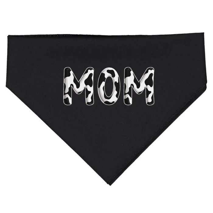 Cow Mom Birthday Family Matching Mothers Day Farm USA-Made Doggie Bandana