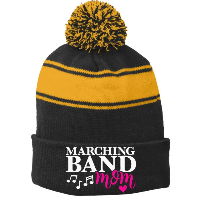 Cute Marching Band Mom Design Band Mama Design Stripe Pom Pom Beanie