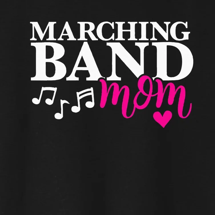 Cute Marching Band Mom Design Band Mama Design Women's Crop Top Tee